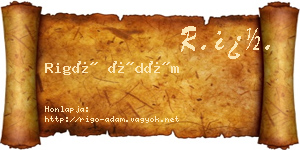 Rigó Ádám névjegykártya