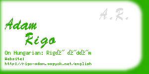 adam rigo business card